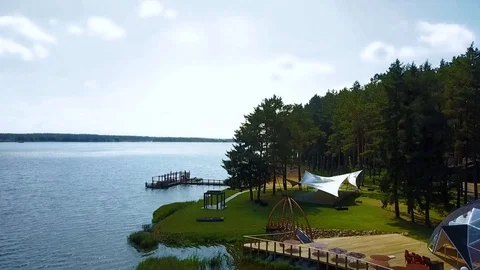 Flight over the lake Stock Footage 118530324