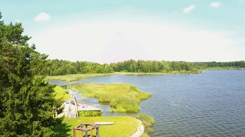 Flight over the lake Stock Footage 118530335