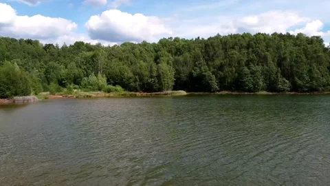 Flight over a lake Stock Footage 197931812