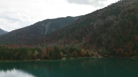 Flight over the lake to the mountain Stock Footage 223248169
