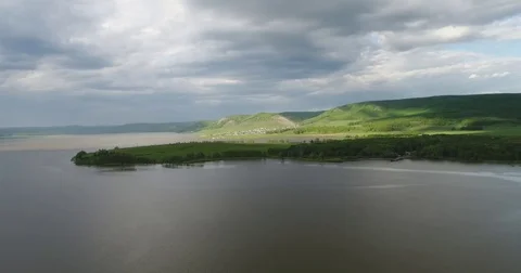 Flight over Lake2 Stock Footage 76119648