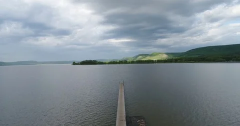 Flight over Lake3 Stock Footage 76119359