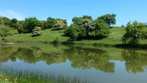 Flight over the lake4 Stock Footage 128693401