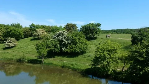 Flight over the lake5 Stock Footage 128693442