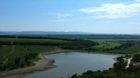 Flight over the lake6 Stock Footage 128693501