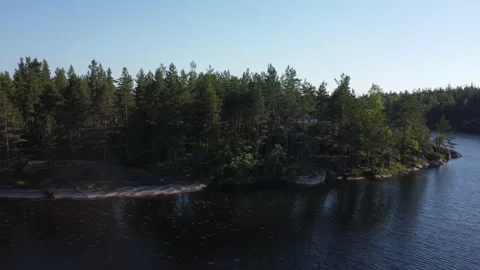 Flight over lakes and forests in Karelia in Russia. Stock-Footage 156537321
