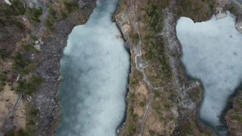 Flight over lakes and woods in Karelia Video stock 139308317