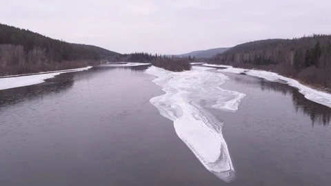 Flight over Lena river Stock-Footage 123709461