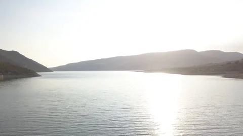 Flight over Limassol dam Stock Footage 121465152