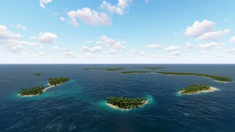 Flight over the Maldives over the ocean. Stock Footage 71200657