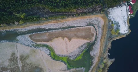 Flight over the marsh, lake, forest Stock Footage 74253377