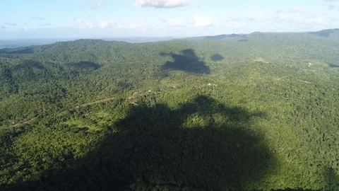 Flight over Mayan Mountains in Central American Jungles Stock Footage 122694763