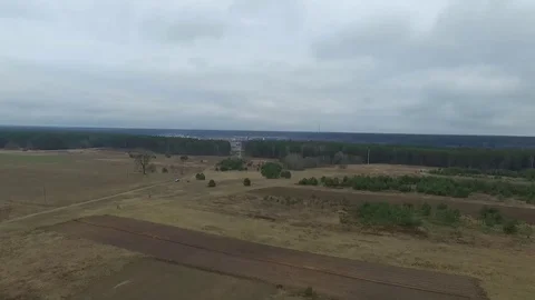 Flight over meadow Stock Footage 99118736