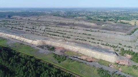 Flight over the mine Video stock 80776632