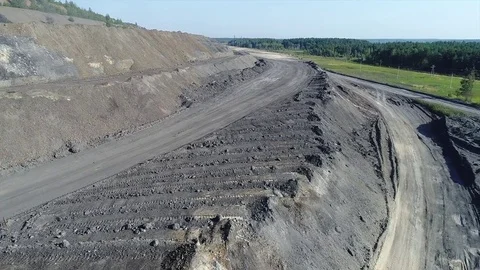 Flight over the mine Video stock 80778300