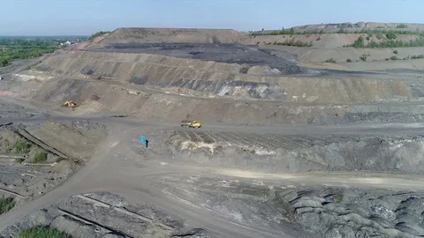 Flight over the mine Video stock 80778857