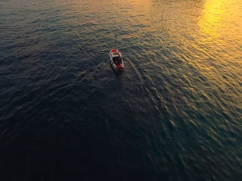 Flight over mini ship in Dubrovnik 스톡 동영상 76028067