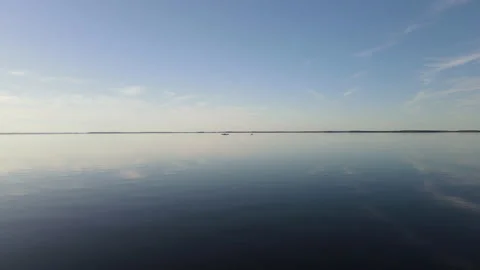 Flight over the mirror surface of the lake 스톡 동영상 155070931