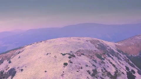 Flight over the misty mountain Syvulya Stock Footage 171445877