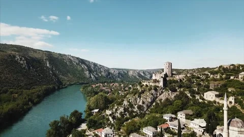 Flight over monastery Stock Footage 321361251