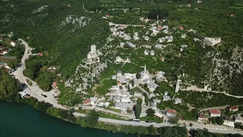 Flight over monastery Stock Footage 321361265
