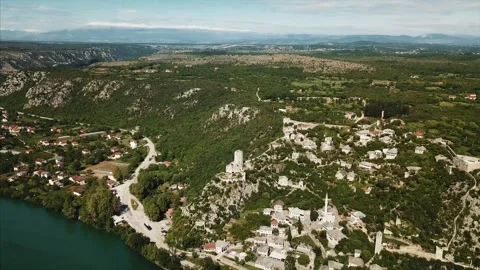 Flight over monastery Stock Footage 321361312