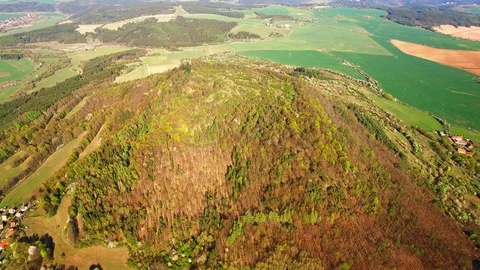 Flight over mountain forest. Nature from above. Video stock 106929456