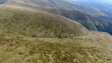 Flight over mountain hills Stock Footage 84883851