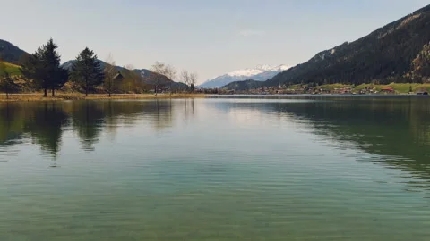 Flight over mountain lake. Stock Footage 107398931