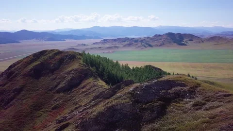 Flight over the mountain, part 1 Stock Footage 166483949