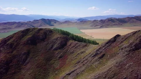 Flight over the mountain, part 2 Stock Footage 166485044