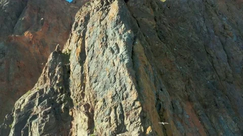 Flight over a mountain ridge. Stock Footage 142846488