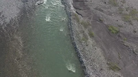 Flight over a mountain river Stock Footage 151157451