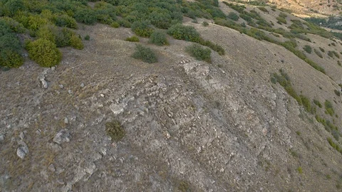 Flight over the mountain, the road Stock Footage 116712201