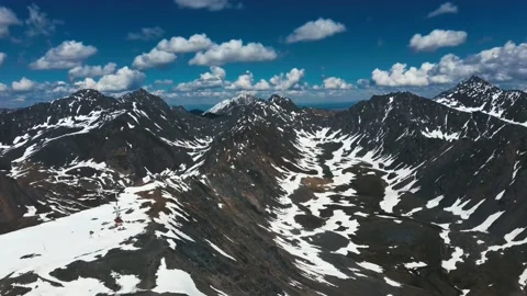 Flight over a mountain road Stock Footage 162055939