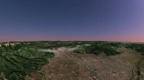 Flight over mountain terrain Stock Footage 63783734