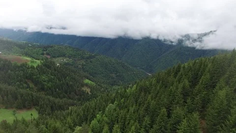 Flight over the mountain valley after a thunderstorm Video stock 79926423