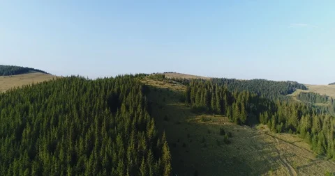 Flight over the mountain valleys Video stock 87827557