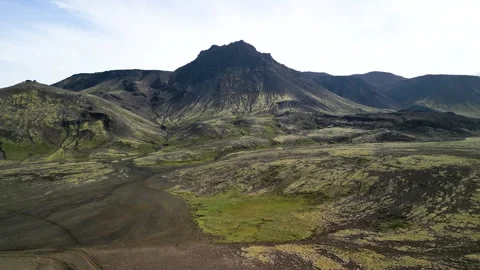 Flight over the mountains of Iceland Stock Footage 256798314