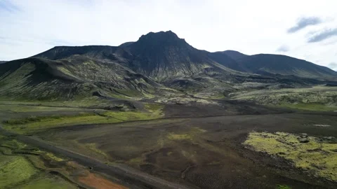 Flight over the mountains of Iceland Stock Footage 256985448