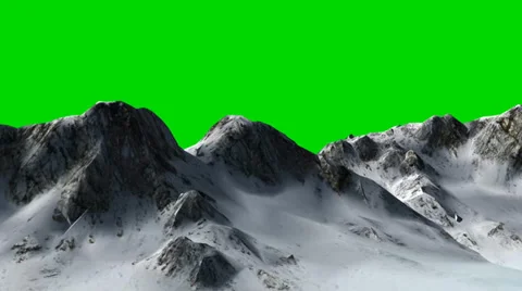 Flight over mountains - mountains seperated on green screen 스톡 동영상 33799414