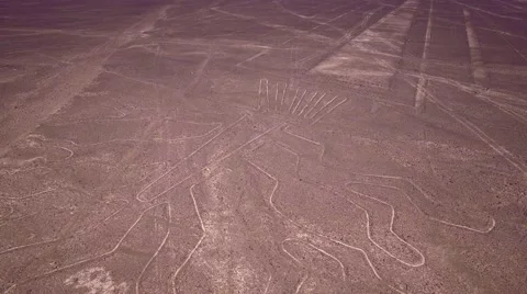 Flight over Nazca lines Stock Footage