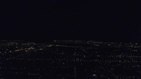 Flight over night city. Video stock 95993040