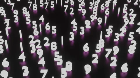 Flight over numbers Stock Footage 196859701