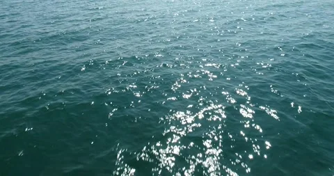 Flight over ocean, sea. Close to the water Stock Footage 158974834