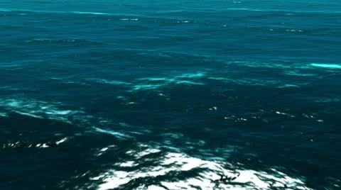 Flight over the ocean in a seamless loop Video stock 10878858