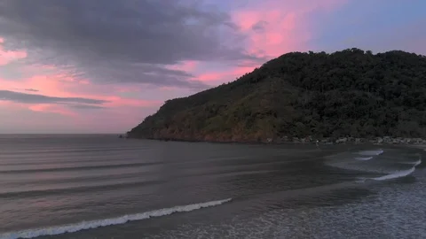 Flight over the ocean waves Stock Footage 105759742