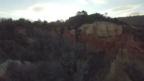 Flight over ocher quarry 02 Video stock 148368117