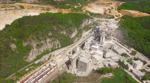 Flight over old lime works. Video stock 63315934