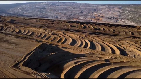 Flight over open cast mine Hambach Germany 스톡 동영상 220509846